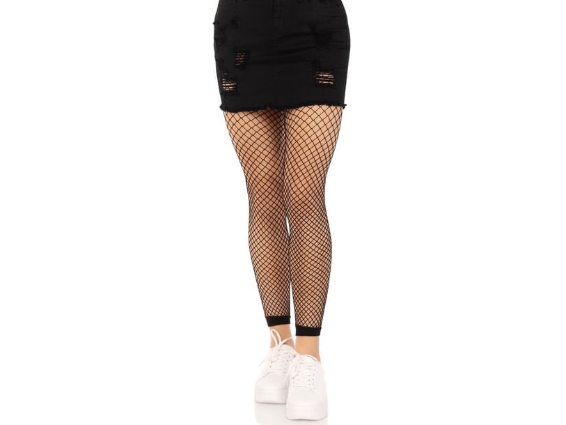 Industrial Net Footless Tights Black Onesize