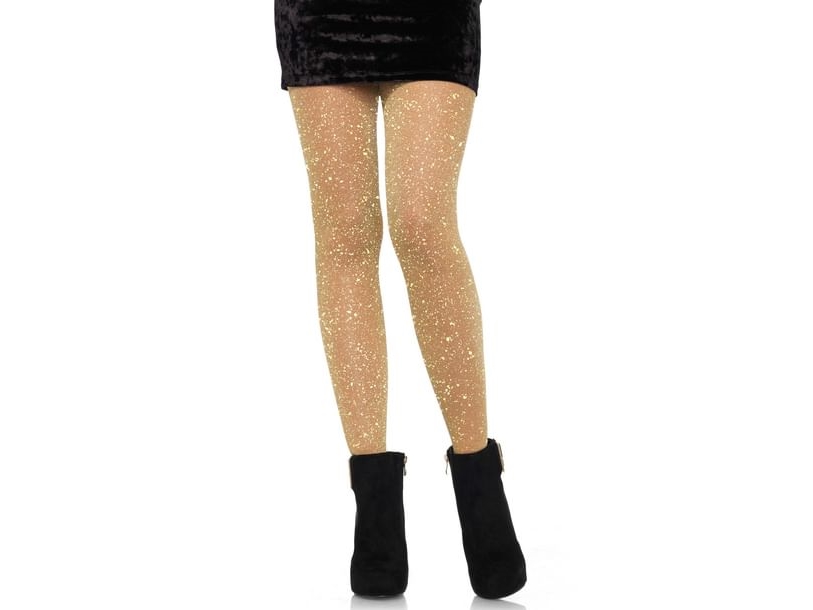 Glitterstrømpebukser Guld Deluxe - One size