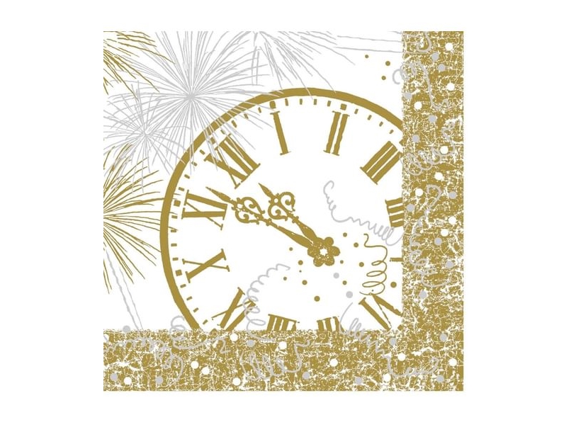 Neujahrsservietten Airlaid 50 Stk.