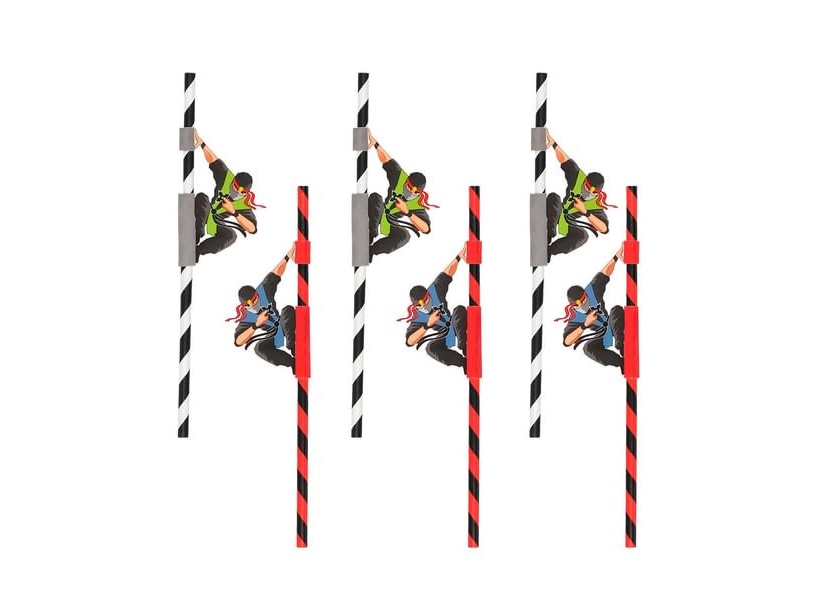 Ninja papperssugrör, 6 st | N - A | GameStuff