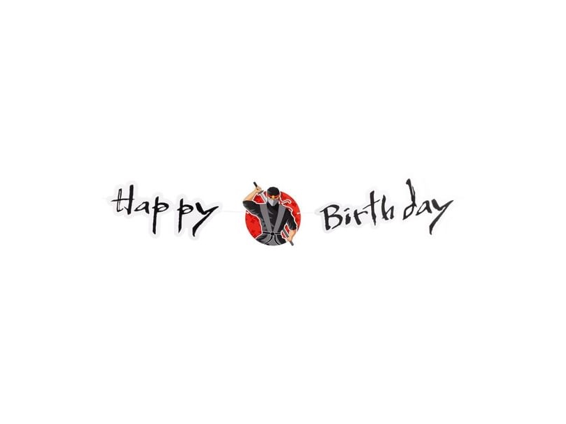 Ninja Happy Birthday Banner