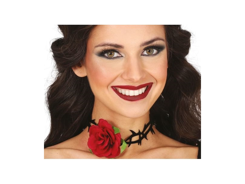 Rote Rose Halsband
