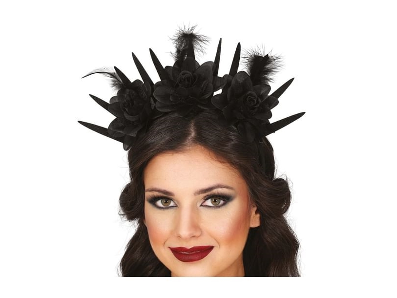 Haarspange Schwarze Rosen Und Dornen
