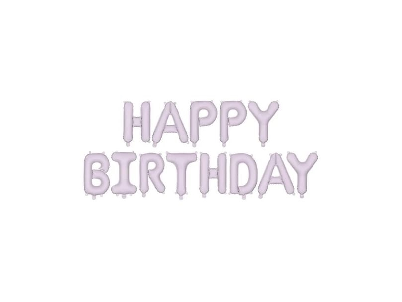 Lilla Happy Birthday Folieballon
