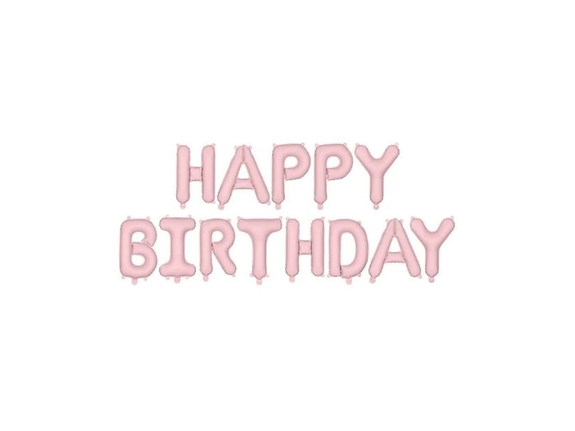 Fol.Happybirthday Ballon 340X35cm Pink 52758