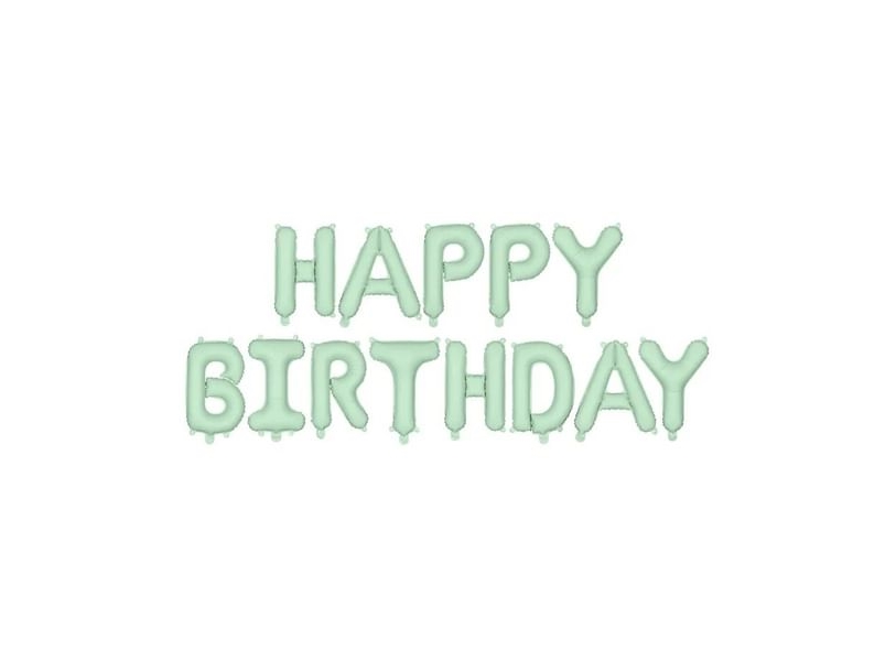 Grüner Happy Birthday Folienballon