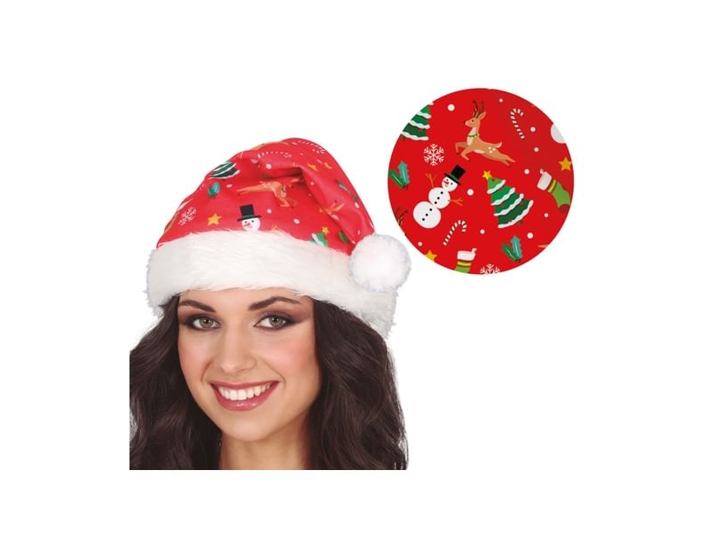 Rote Weihnachtsmütze Mit Weihnachtsmotiv