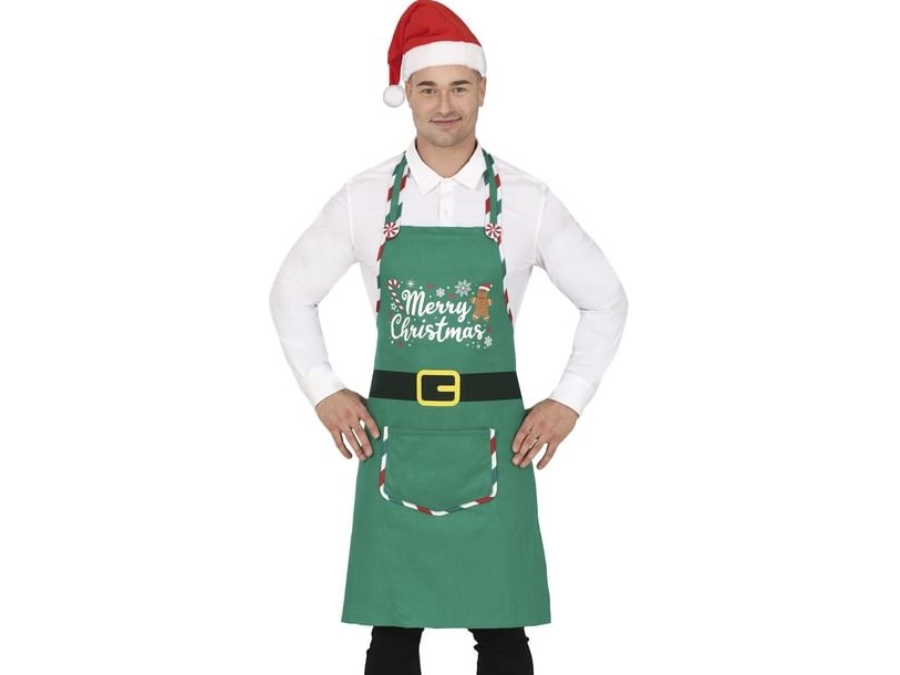 Grüne Weihnachtsschürze