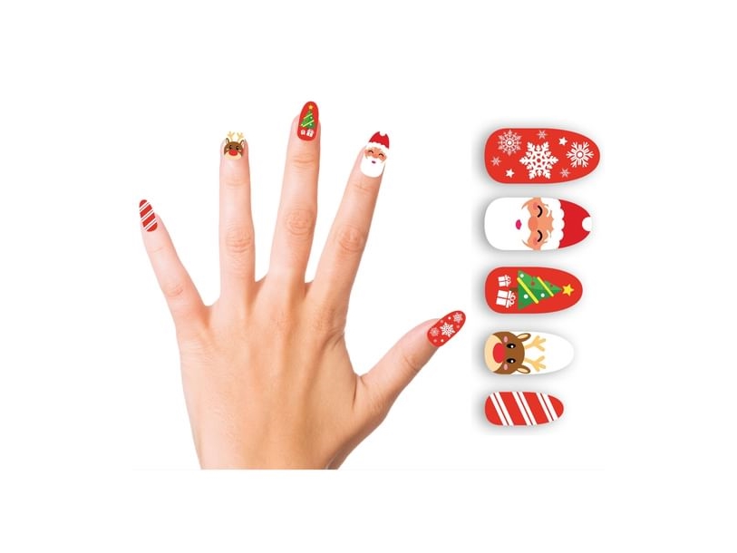 Künstliche Nägel Mit Weihnachtsmotiven, 12 Stück