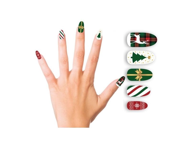 Künstliche Nägel Mit Weihnachtsmotiven, 12 Stück