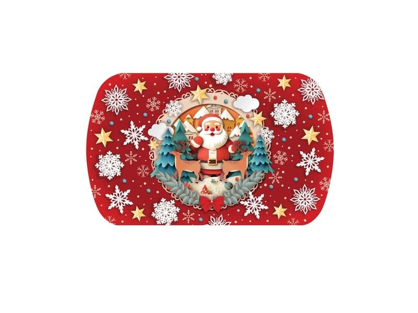 Serviertablett Mit Weihnachtsmann