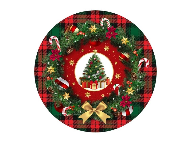 Teller Mit Weihnachtsmotiven, Tartan
