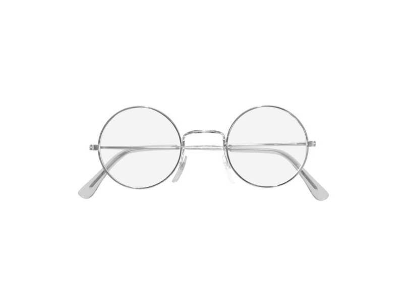 Runde Silberne Brille