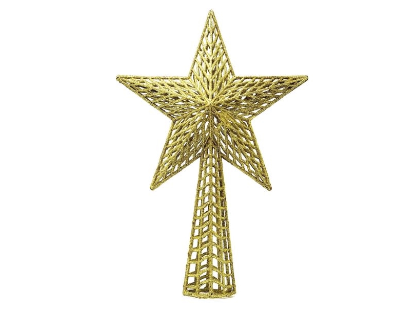 Weihnachtsbaumspitze Stern Mit Goldglitter