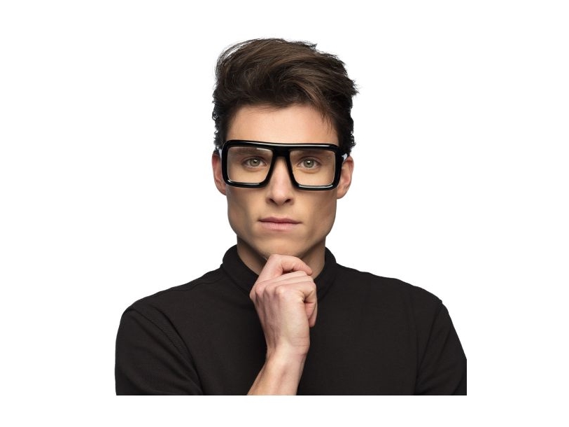 Schwarze Retro-Designerbrille