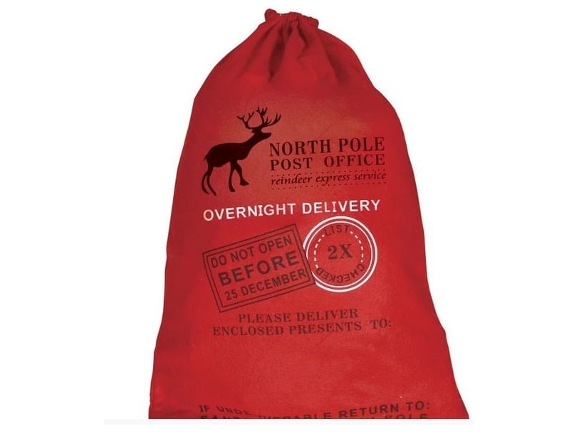 Roter Weihnachtssack