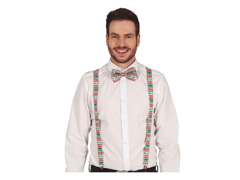Hosenträger Mit Weihnachtsmonster-Muster