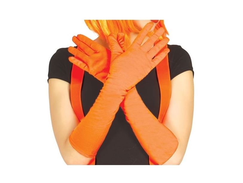 Neon Orange Lange Handsker