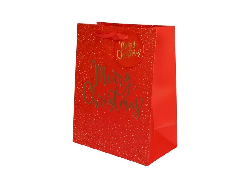 Geschenktüte Merry Christmas, Rot