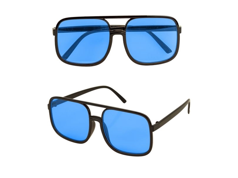 Schwarze Brille Mit Blauen Gläsern