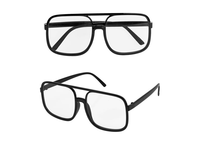Schwarze Brille Mit Klaren Gläsern
