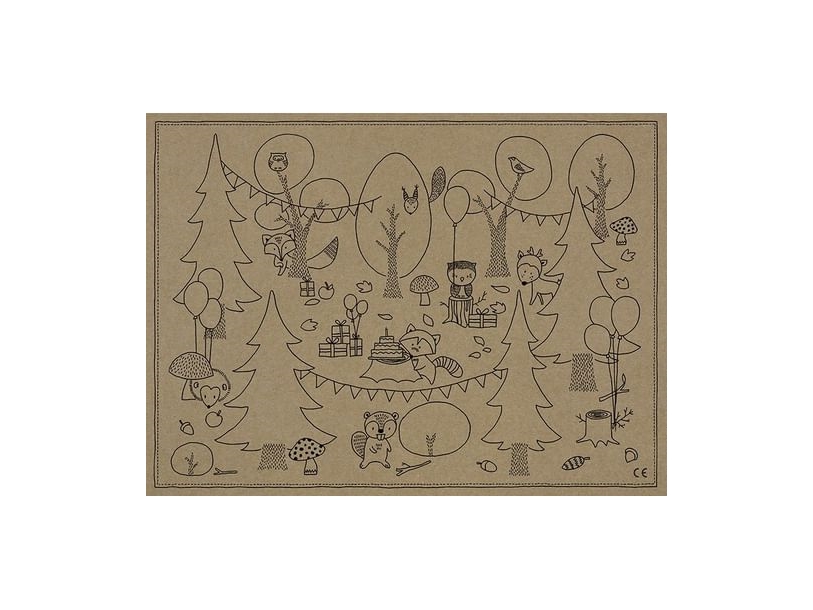 Woodland Zeichenpapier Mit Farben