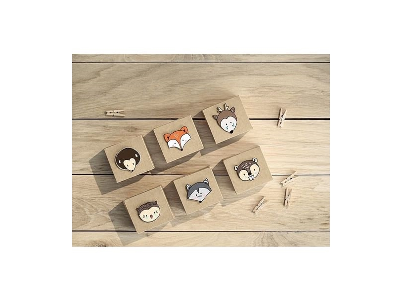 Woodland Papiergeschenkschachteln, 6 Stk
