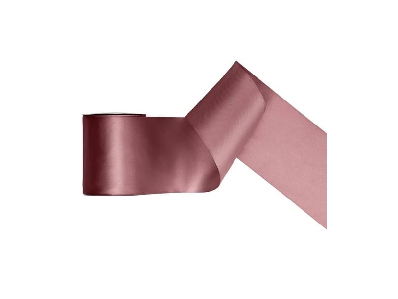 Mørk Støvet Rosa Satinbånd, 100 Mm