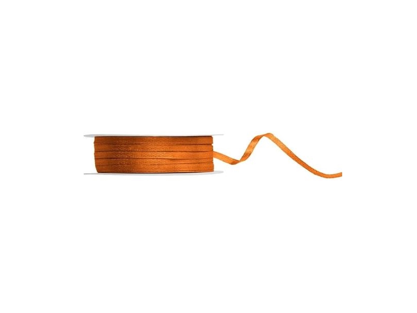 Rustrød Satinbånd, 3 Mm