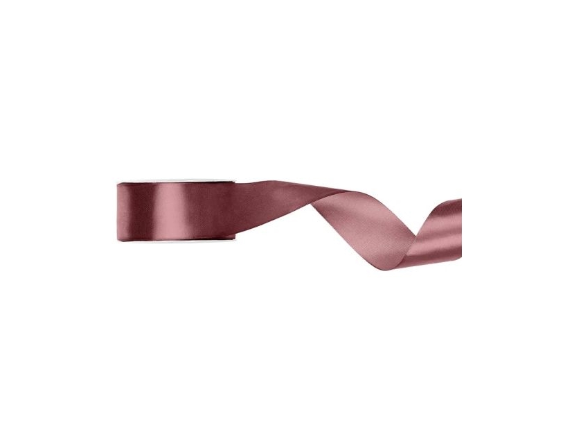 Mørk Støvet Rosa Satinbånd, 25 Mm