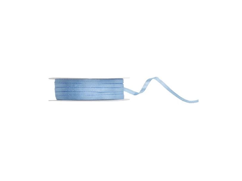 Nebliges Blaues Satinband, 3 Mm