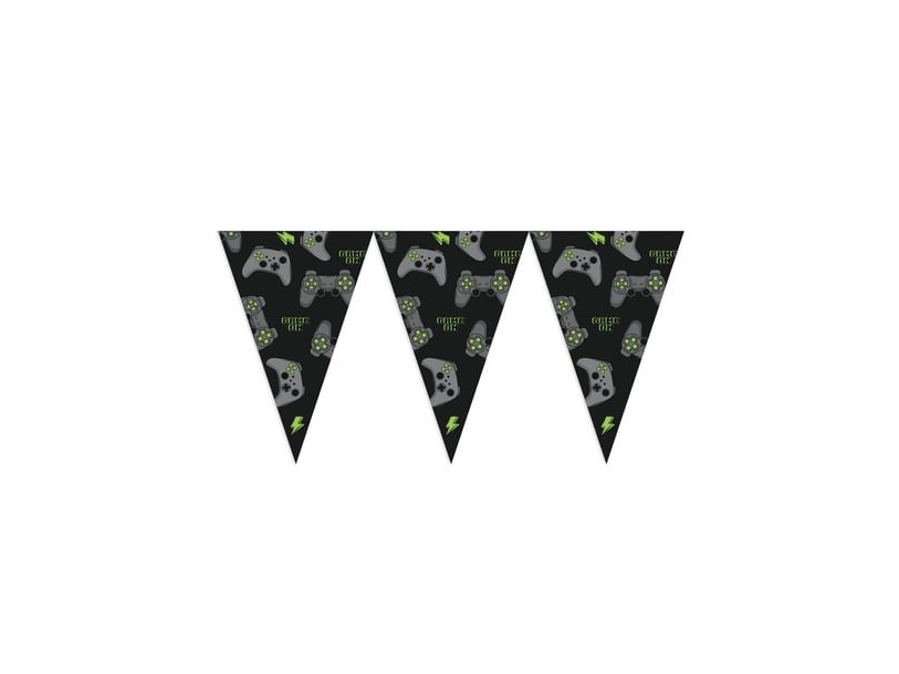 Gamer-Wimpelgirlande, 10 Meter.