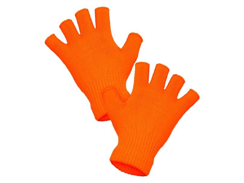 Neonorange Fingerlose Handschuhe