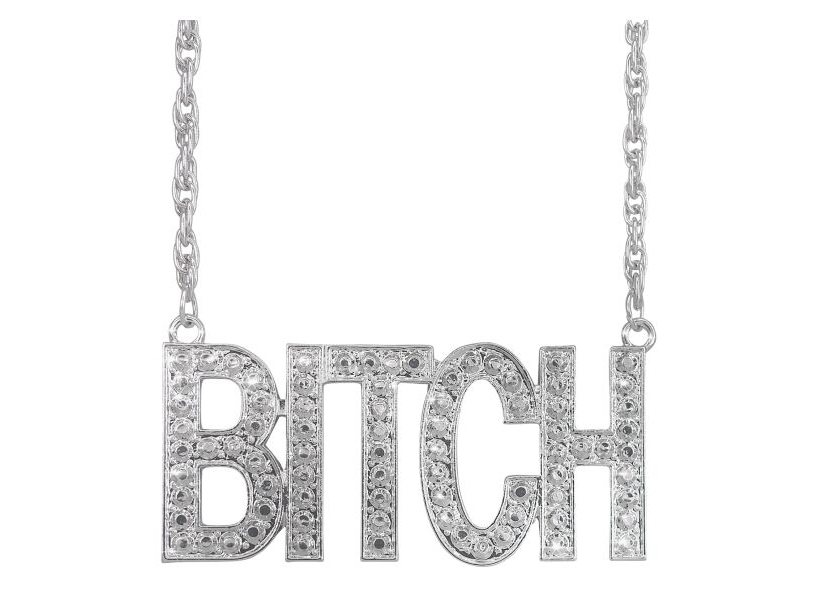 Silberne Halskette Bitch