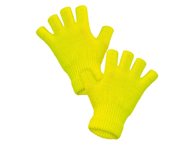 Neongelbe Fingerlose Handschuhe