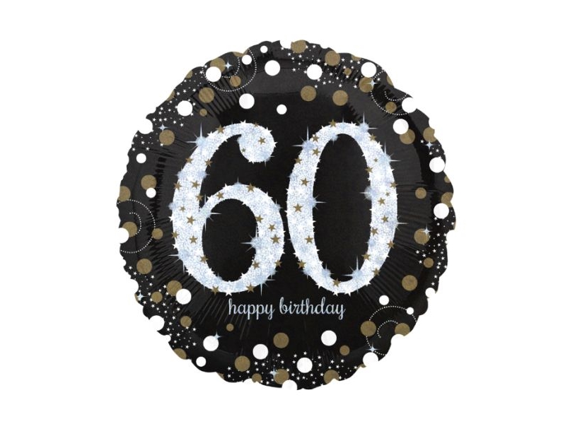 Folienballon 60 Jahre Sparkling