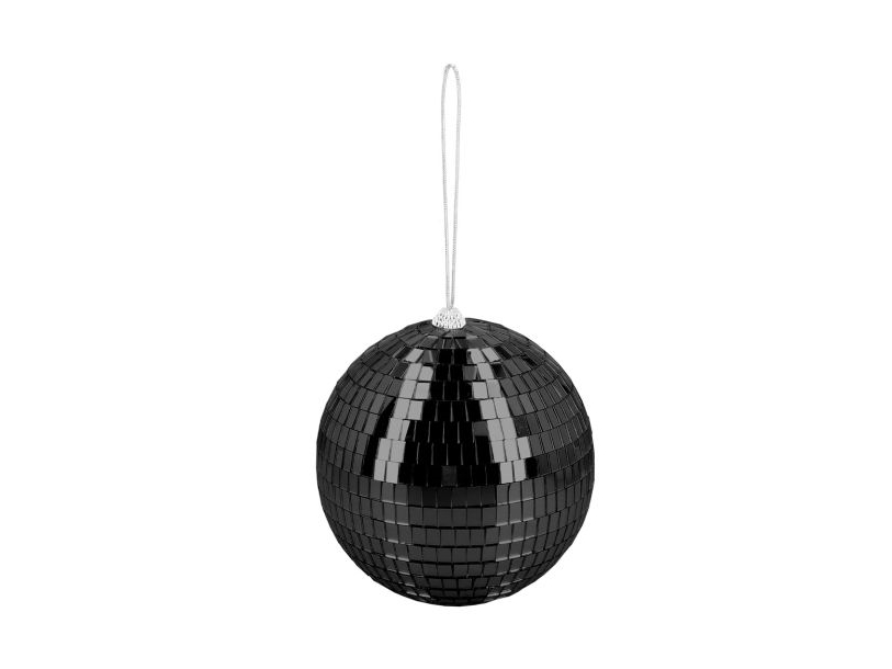Sort Diskokugle, 15 Cm