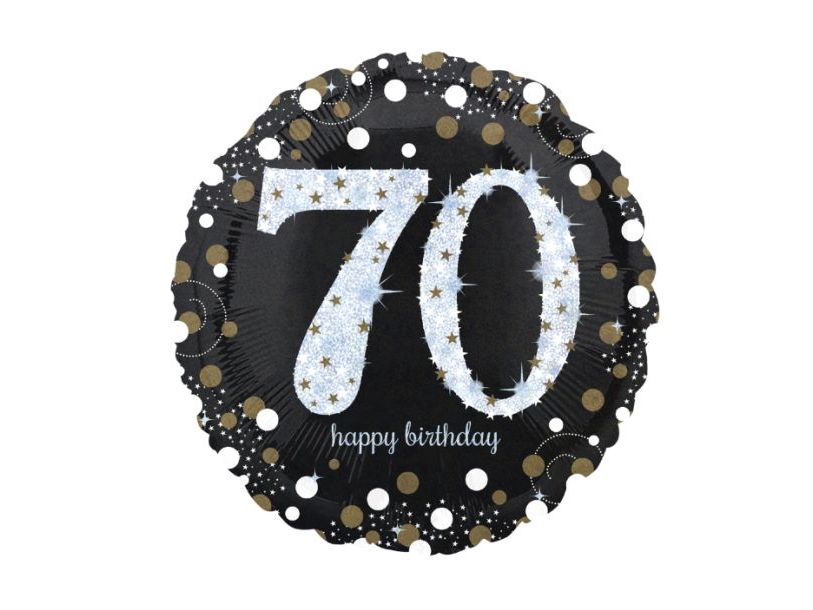 Folienballon 70 Jahre Sparkling