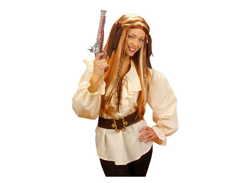 Beige Piratskjorte