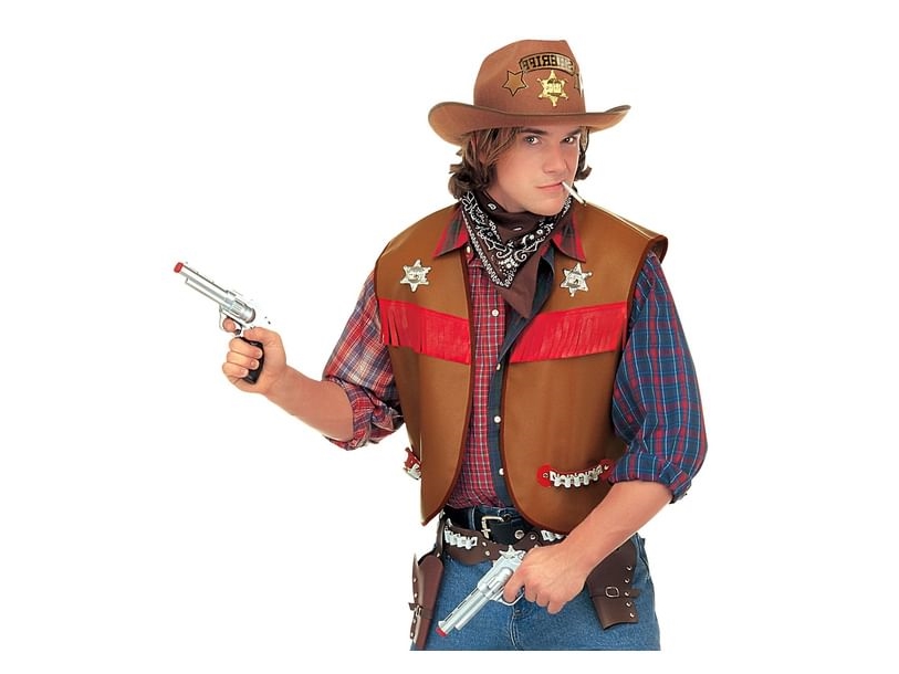 Braune Cowboy-Weste