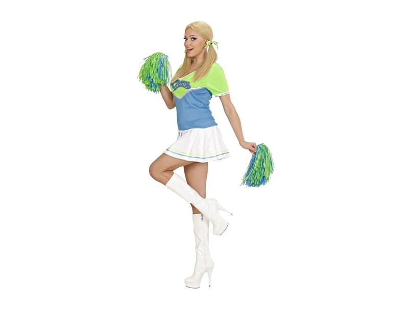Cheerleader-Kostüm, Blau Und Grün