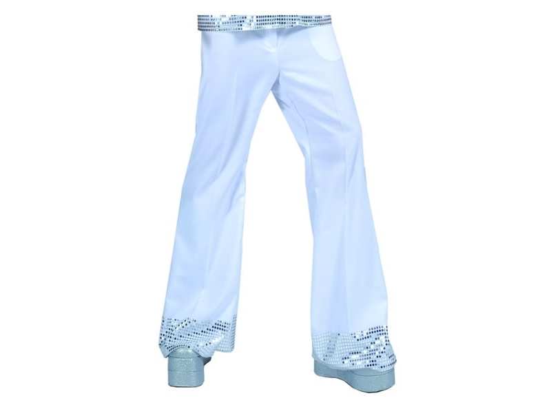 Weiße Disco-Hose