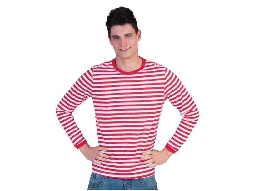 Rot-Weiß Gestreifte Bluse