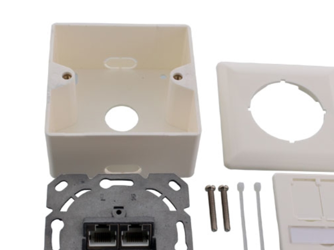 Inline Wall Star, 2 X Rj45, Weiß (76842W)