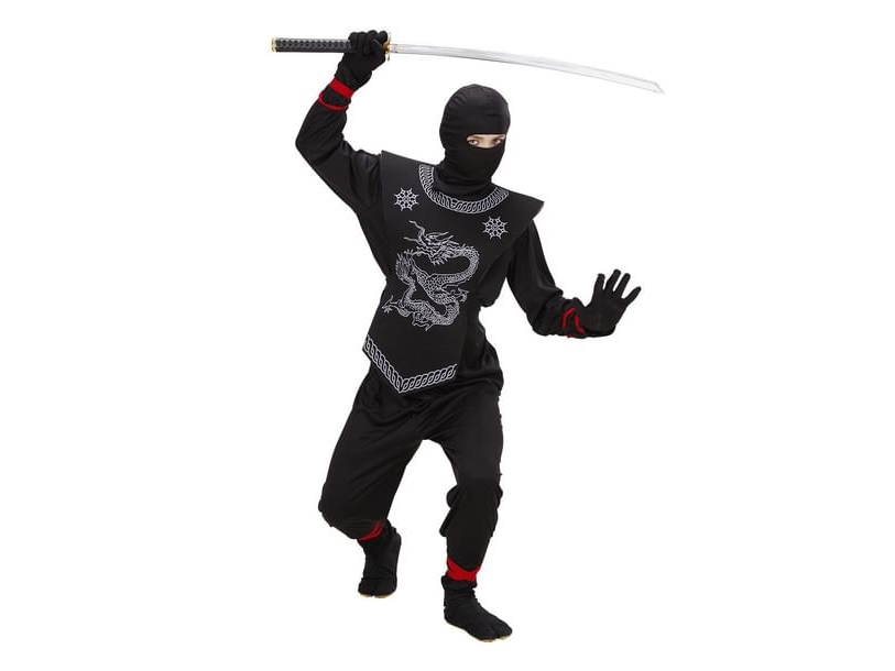 Schwarzer Ninja Kostüm