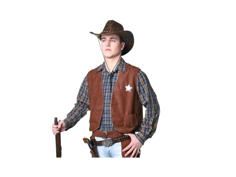 Braune Cowboy-Weste
