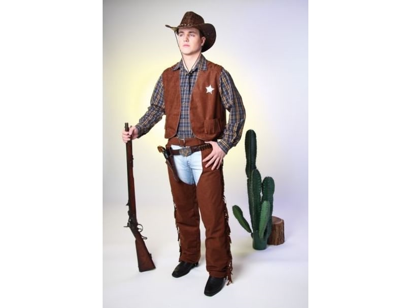 Braune Cowboy-Weste