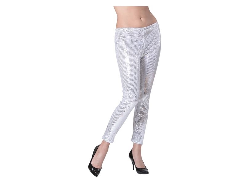 Silberne Pailletten-Leggings