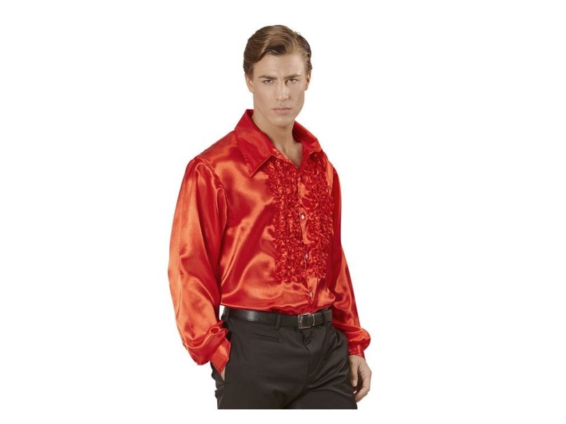 Rotes Rüschenhemd