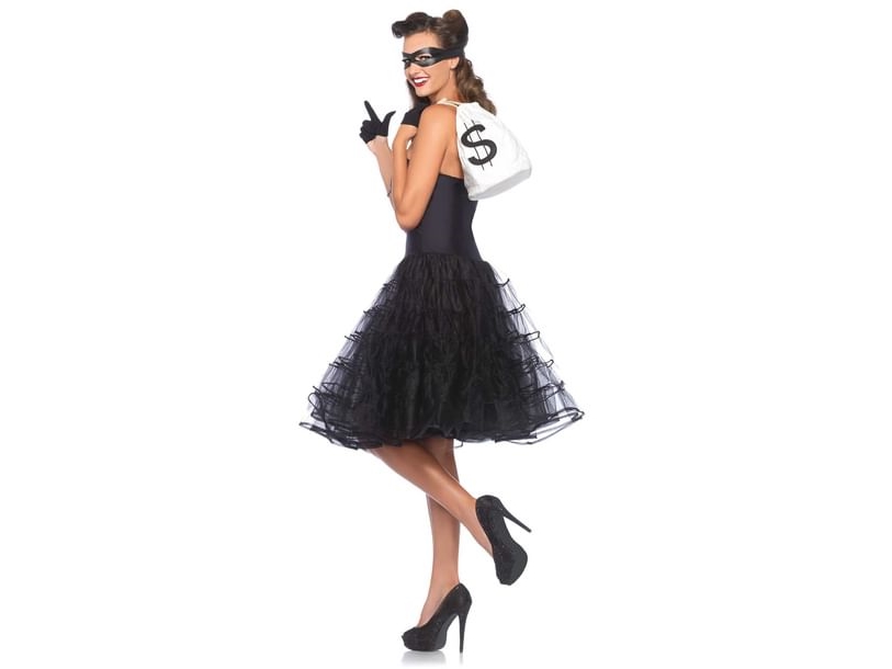 Schwarzes Rockabilly Swing Kleid